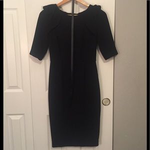 Eva Longoria Black Midi Dress